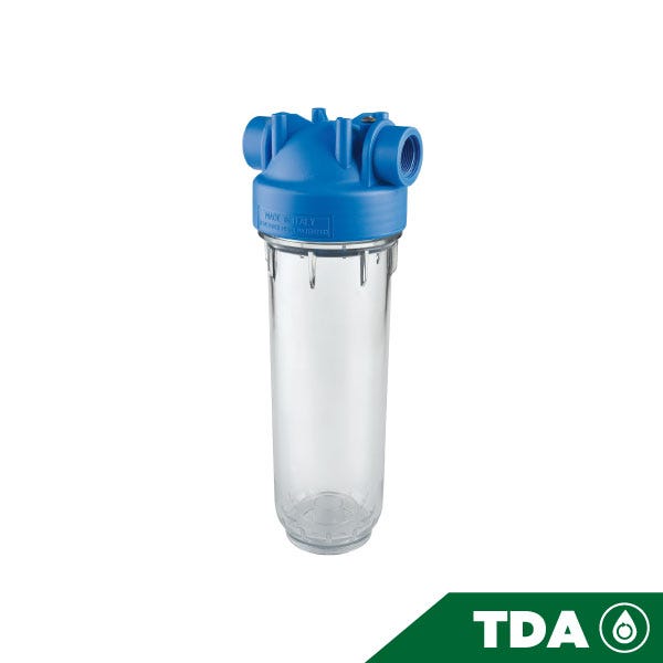 PORTAFILTRO TRASPARENTE DP 10 MONO 1/2" NPT IN TS Marca ATLAS FILTRI. Modelo: RA1380321