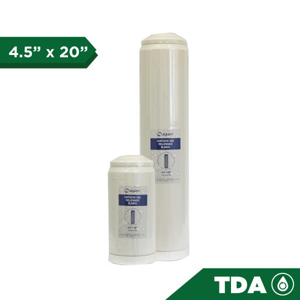 CARTUCHO RELLENABLE 4.5" X 20" BLANCO Marca AQUEX. Modelo: 607693