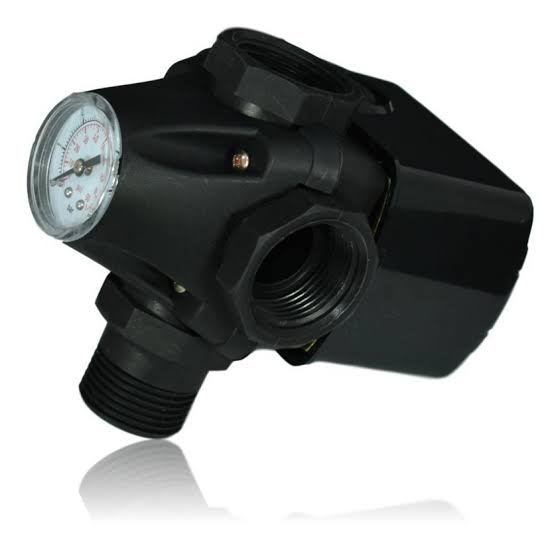 VÁLVULA 3 VÍAS CON PRESOSTATO (20-40PSI, 16AMP MAX) Y MANÓMETOR INTEGRADOS Marca AQUEX. Modelo: AQPC-2