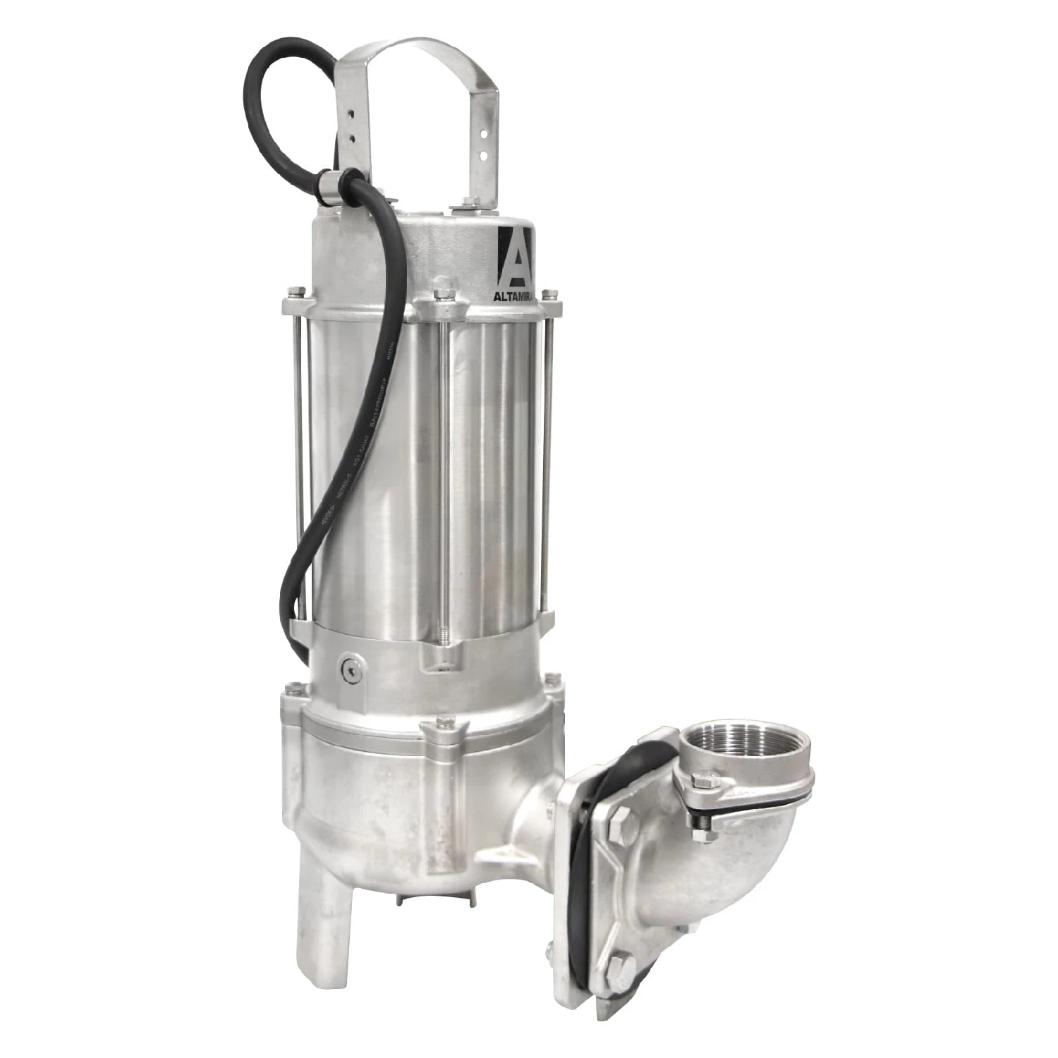 Bomba sumergible para aguas residuales, 3 HP, Voltaje 3 X 230 (trifasico), descarga 2.5", Inmersion max 10 m, paso de solidos 2.2", Marca: ALTAMIRA. Modelo: STRX2.5-30-3230