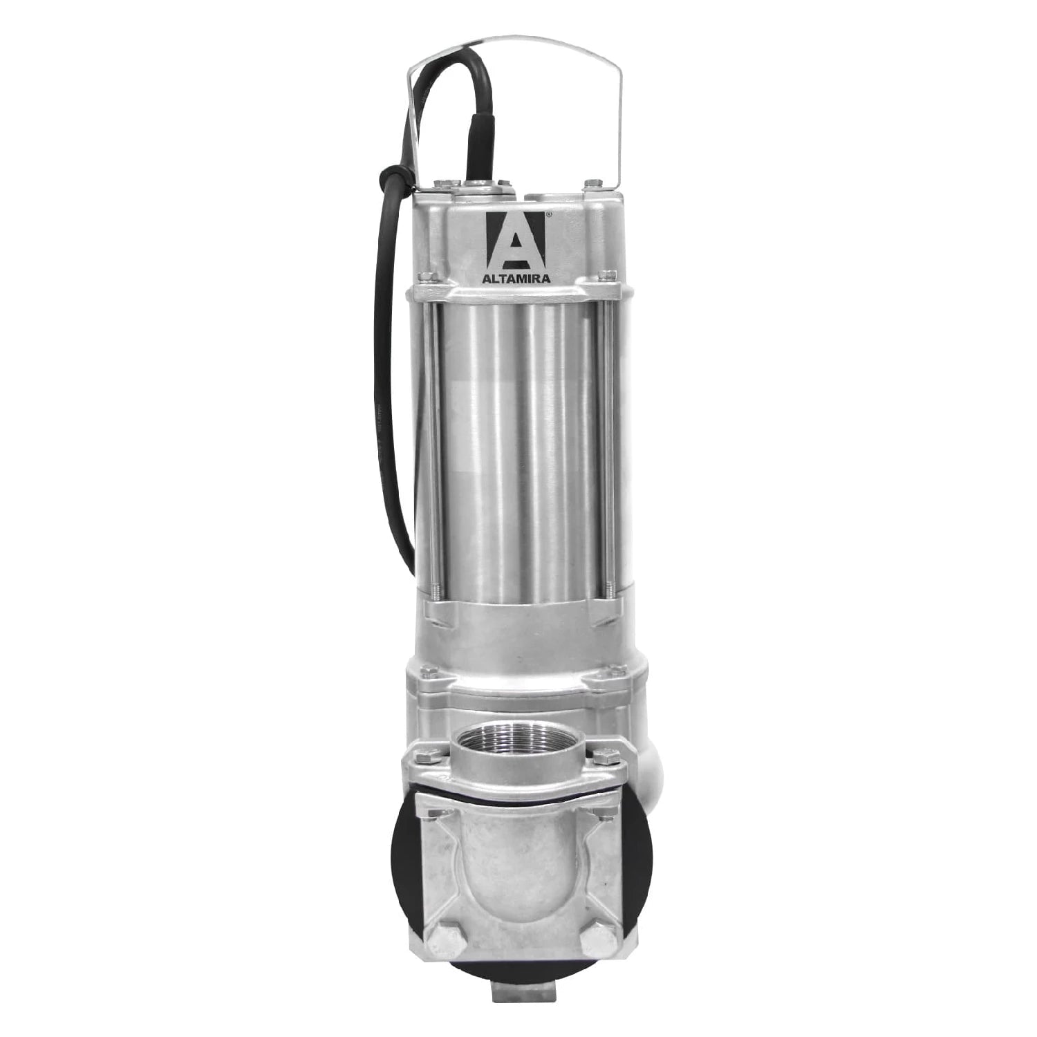 Bomba sumergible para aguas residuales, 3 HP, Voltaje 3 X 230 (trifasico), descarga 2.5", Inmersion max 10 m, paso de solidos 2.2", Marca: ALTAMIRA. Modelo: STRX2.5-30-3230