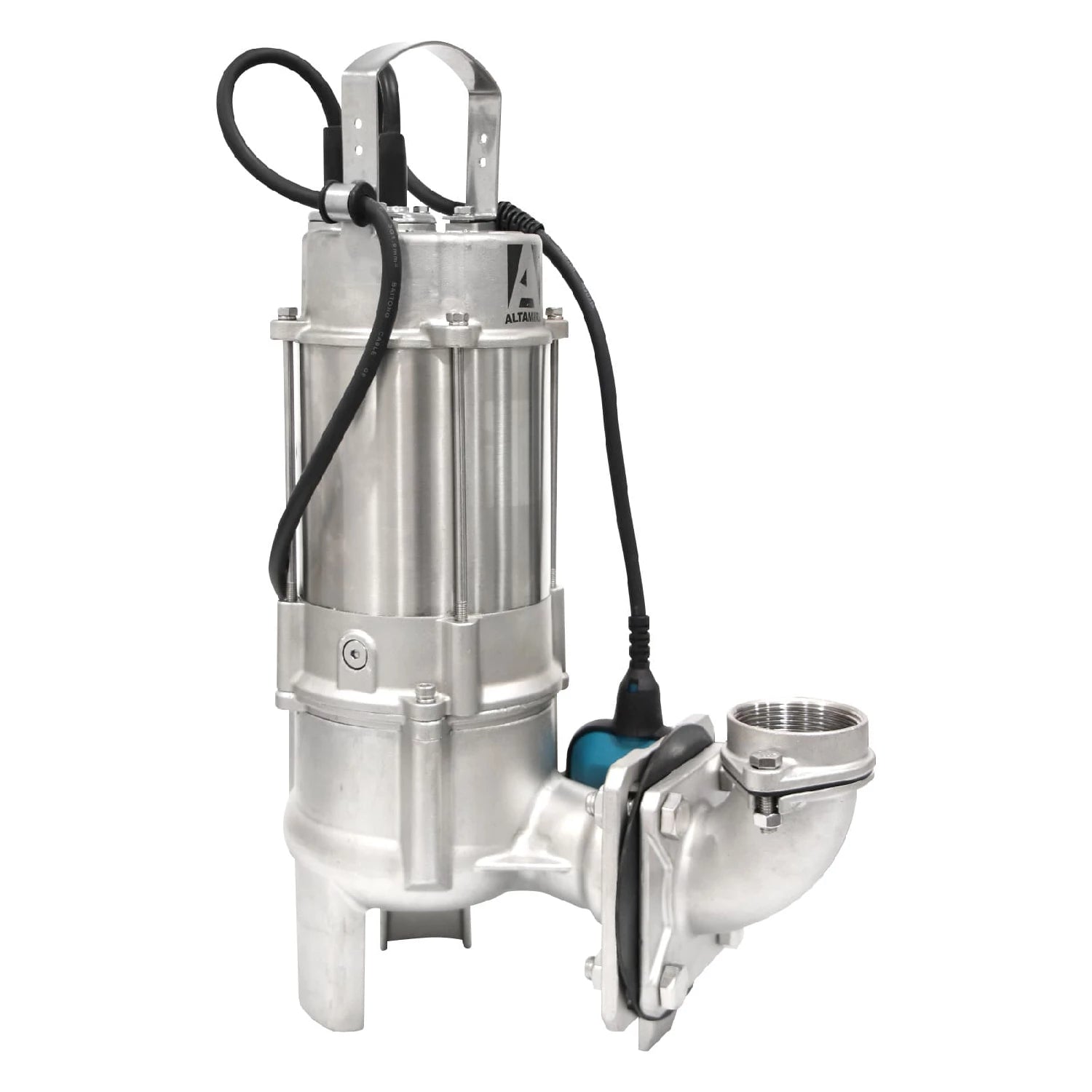 Bomba sumergible para aguas residuales, 2 HP, Voltaje 1 X 230 (monofasico), descarga 2", Inmersion max 10 m, paso de solidos 2", Marca: ALTAMIRA. Modelo: STRX2-20-1230A